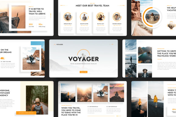 Download Voyager - Travel Blogger PowerPoint - Blogger Collection